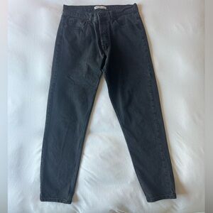 Zara Men’s 32W Cropped Black Denim Jeans